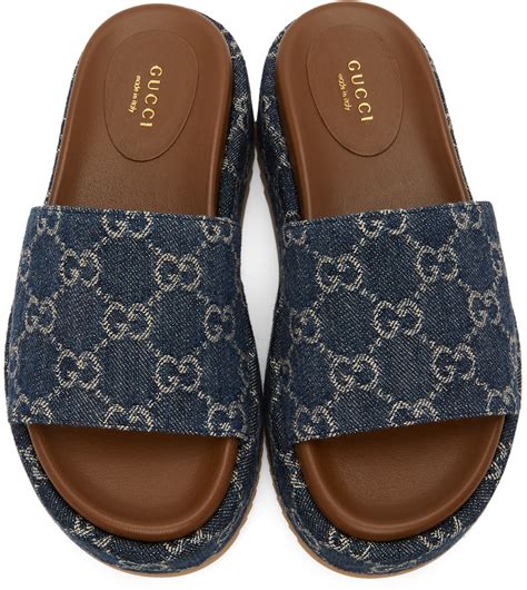 blue gucci sandles|Gucci platform sandals for women.